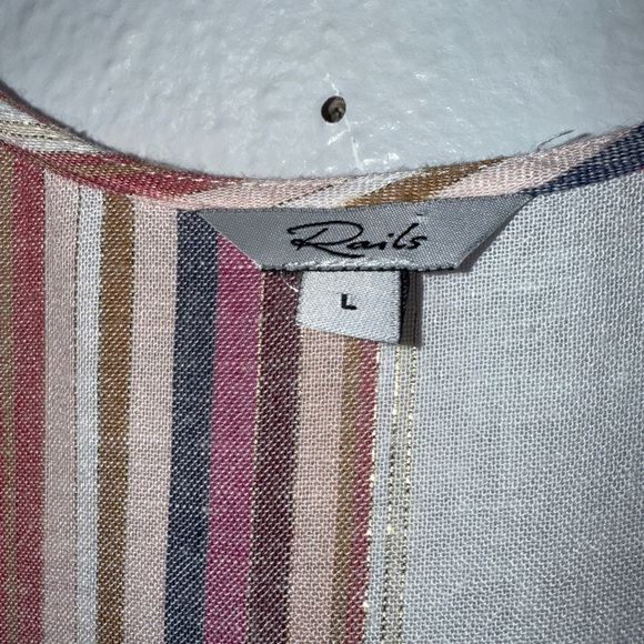 RAILS Madison Wrap Dress in Jewel Stripe SZ L - Picture 4 of 8